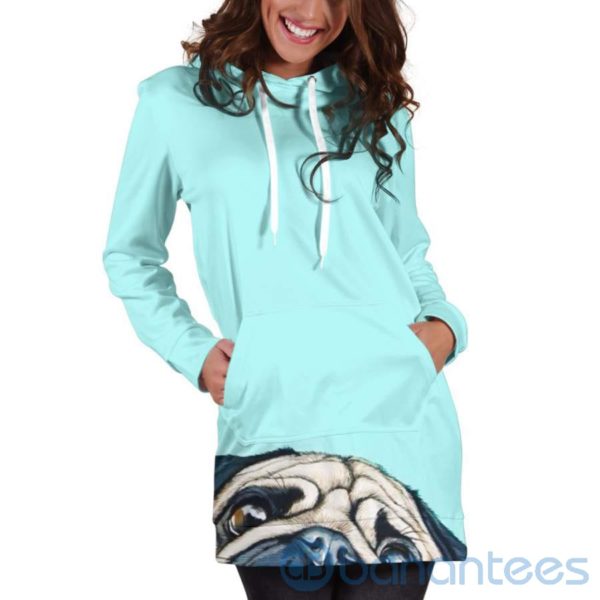 Sneaky Pug Hoodie Dress For Women Product Photo