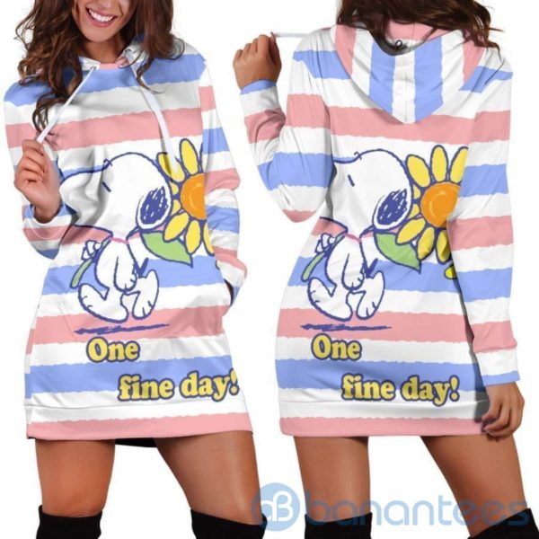 Snoppy And Flower Hoodie Dress For Women Product Photo