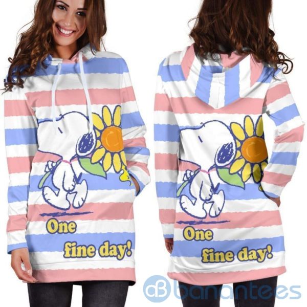 Snoppy And Flower Hoodie Dress For Women Product Photo