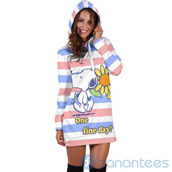 Snoppy And Flower Hoodie Dress For Women Product Photo