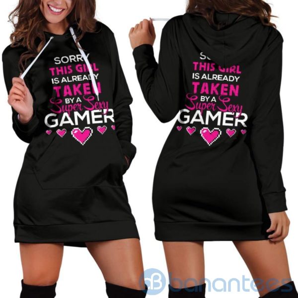 Sorry This Girl Is Taken by Super Sexy Gamer Hoodie Dress For Women Product Photo
