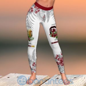 South Carolina Gamecocks Girl Leggings And Criss Cross Tank Top For Women Product Photo