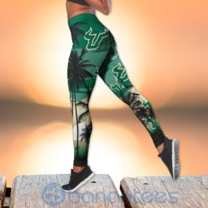 South Florida Bulls Sunset Leggings And Criss Cross Tank Top For Women Product Photo