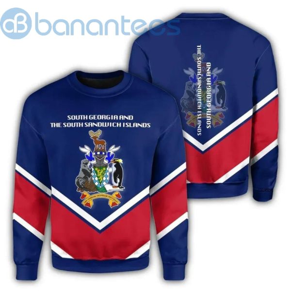 South Georgia And The South Sandwich Islands Coat Of Arms Full Printed Sweatshirt Product Photo
