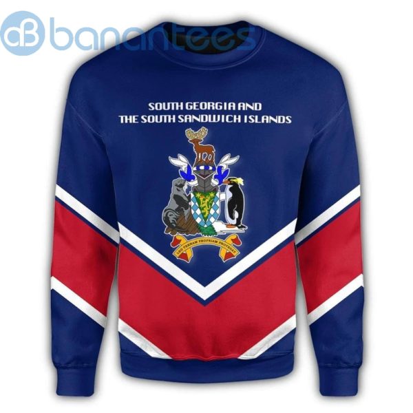 South Georgia And The South Sandwich Islands Coat Of Arms Full Printed Sweatshirt Product Photo
