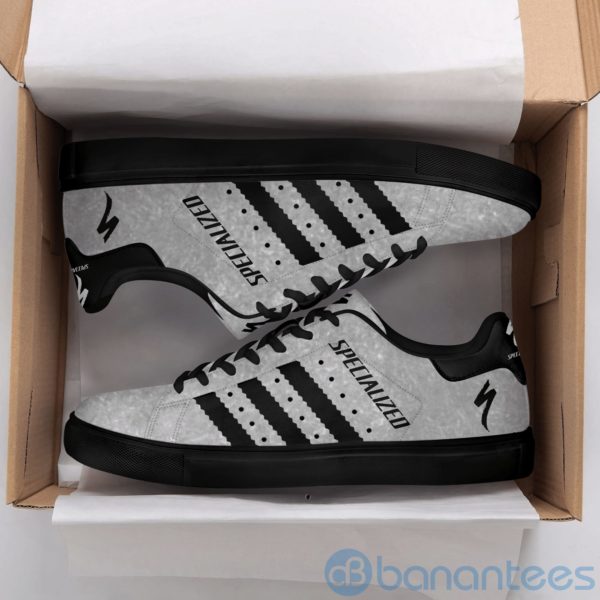 Specialized Bicycle Black Striped Grey Low Top Skate Shoes Product Photo