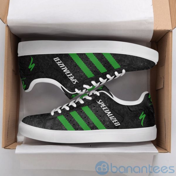Specialized Bicycle Green Striped Black Low Top Skate Shoes Product Photo