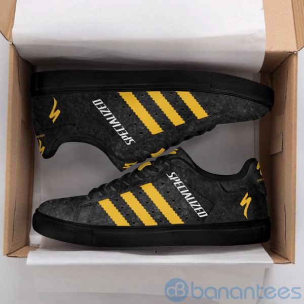 Specialized Bicycle Yellow Striped Black Low Top Skate Shoes Product Photo