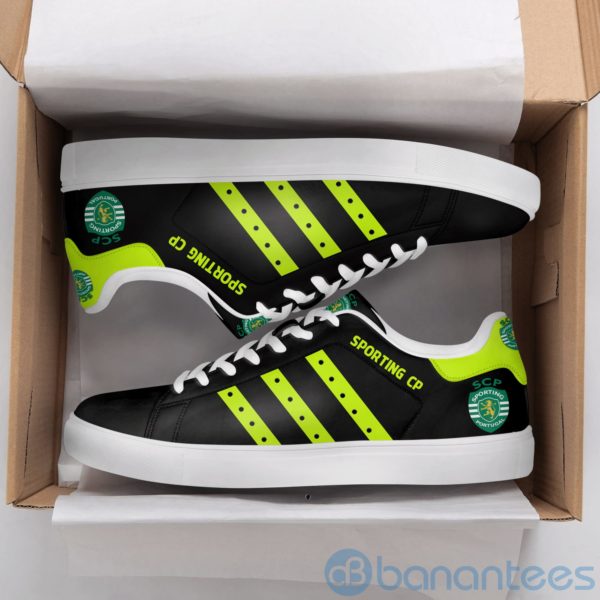 Sporting Cp Green Striped Black Low Top Skate Shoes Product Photo