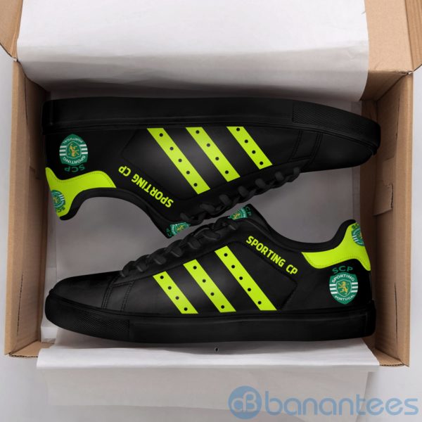 Sporting Cp Green Striped Black Low Top Skate Shoes Product Photo