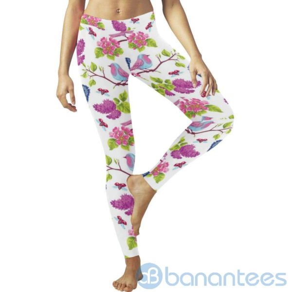 Spring Birdie Butterfly Leggings for Women Product Photo