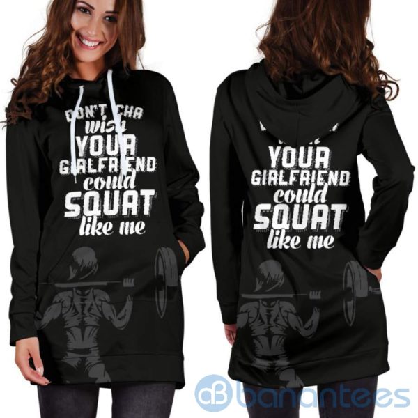 Squat Like Me Hoodie Dress For Women Product Photo