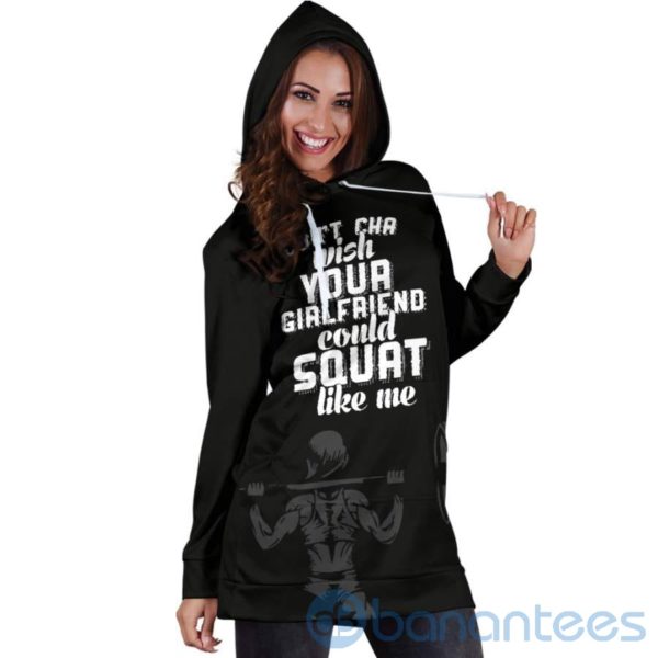 Squat Like Me Hoodie Dress For Women Product Photo