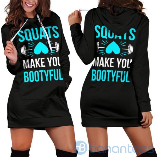 Squats Make You Bootyful Hoodie Dress For Women Product Photo