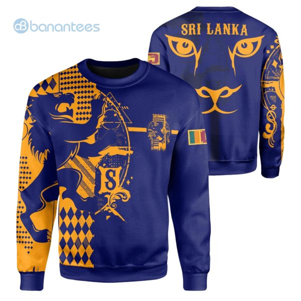 Sri Lanka King Of Lion Blue All Over Printed 3D Sweatshirt Product Photo