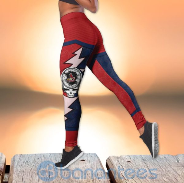 St Louis Cardinals Leggings And Criss Cross Tank Top For Women Product Photo