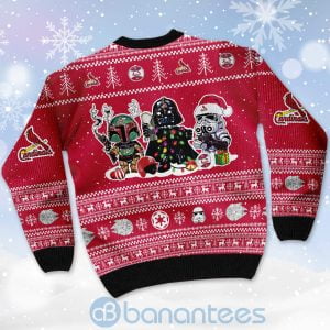 St Louis Cardinals Star Wars Ugly Christmas 3D Sweater Product Photo