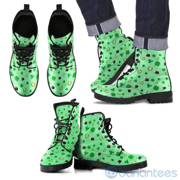 St Patricks Day Happy Leather Boots Product Photo