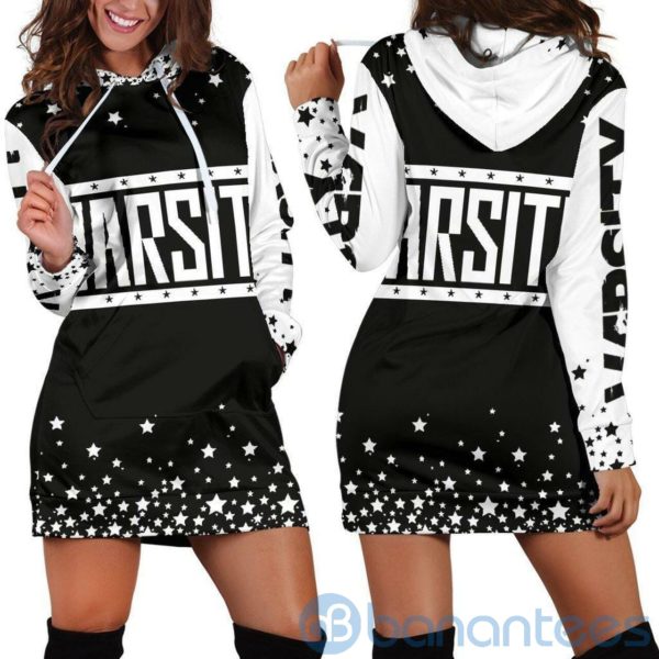Star Varsity Hoodie Dress For Women Product Photo