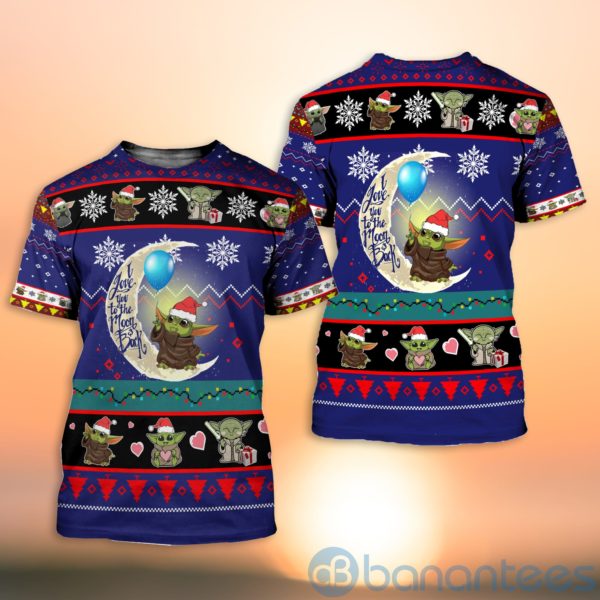 Star wars baby yoda cute Ugly Christmas All Over Printed 3D Shirt Product Photo