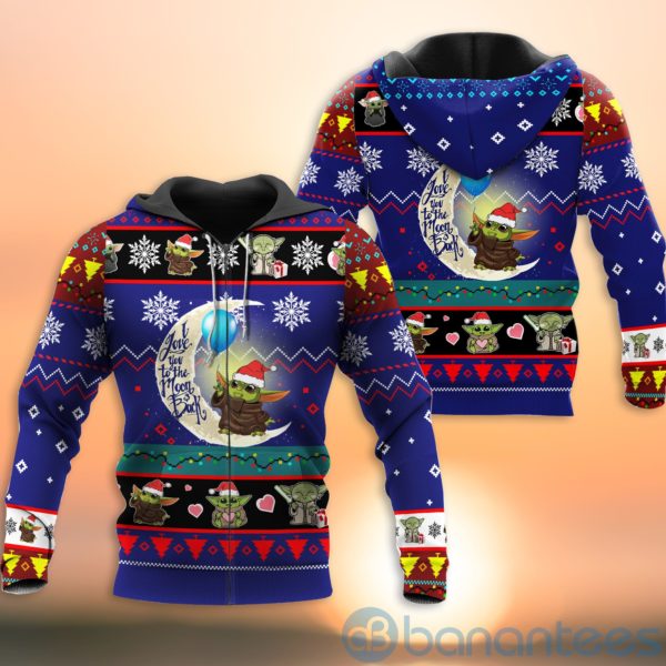 Star wars baby yoda cute Ugly Christmas All Over Printed 3D Shirt Product Photo