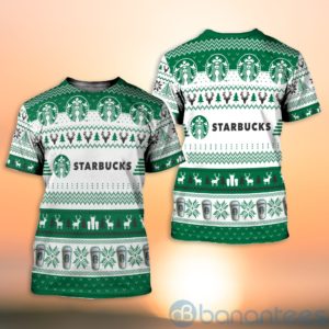 Starbucks Drinks Ugly Christmas All Over Printed 3D Shirt Product Photo