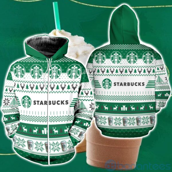 Starbucks Drinks Ugly Christmas All Over Printed 3D Shirt Product Photo