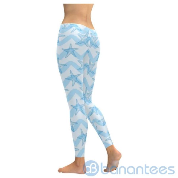 Starfish Chevron Pattern Leggings For Women Product Photo