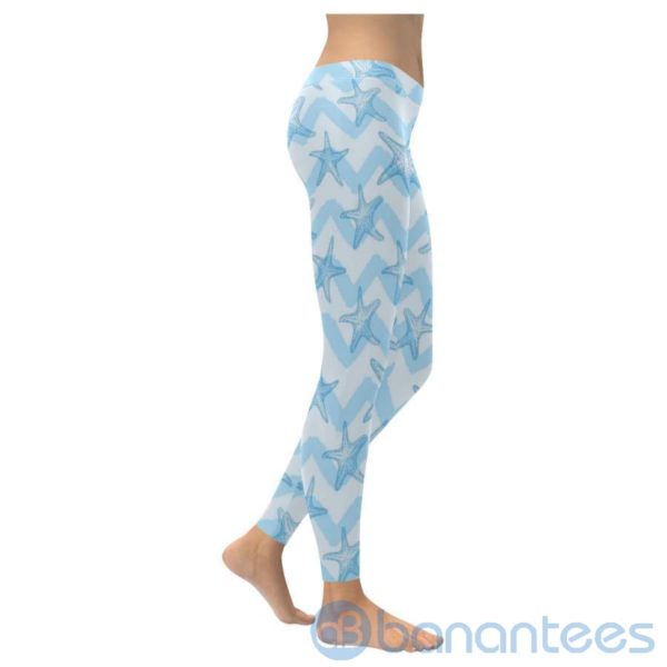 Starfish Chevron Pattern Leggings For Women Product Photo