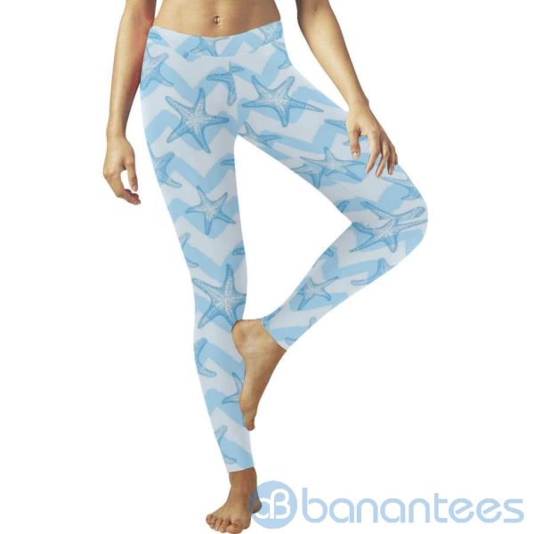 Starfish Chevron Pattern Leggings For Women Product Photo