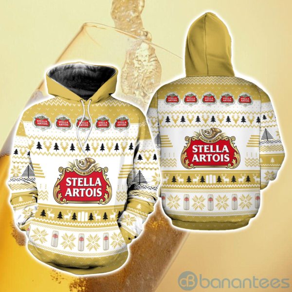 Stella Artois Beer Ugly Christmas All Over Printed 3D Shirt Product Photo