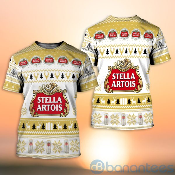 Stella Artois Beer Ugly Christmas All Over Printed 3D Shirt Product Photo