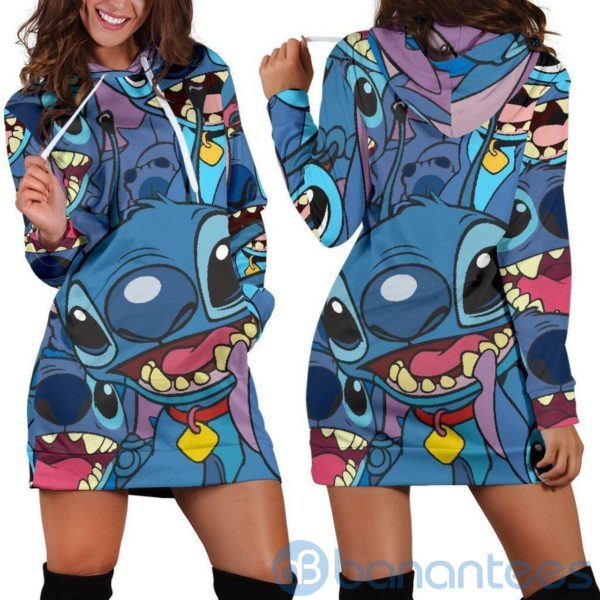 Stitch Hoodie Dress For Women Product Photo
