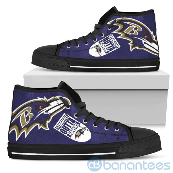 Straight Outta Fans Baltimore Ravens High Top Shoes Product Photo