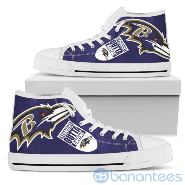 Straight Outta Fans Baltimore Ravens High Top Shoes Product Photo
