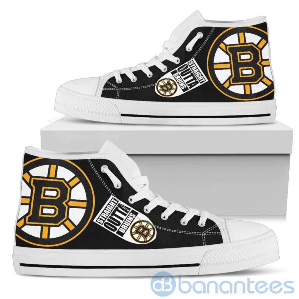 Straight Outta Fans Boston Bruins High Top Shoes Product Photo