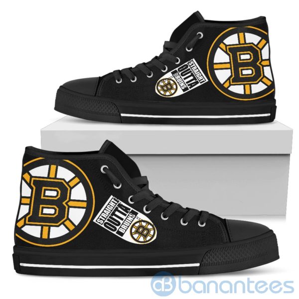 Straight Outta Fans Boston Bruins High Top Shoes Product Photo