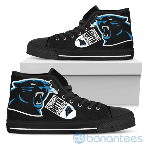 Straight Outta Fans Carolina Panthers High Top Shoes Product Photo