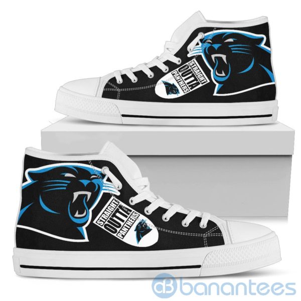 Straight Outta Fans Carolina Panthers High Top Shoes Product Photo
