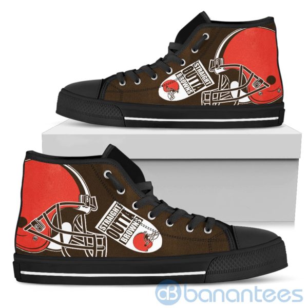 Straight Outta Fans Cleveland Browns High Top Shoes Product Photo