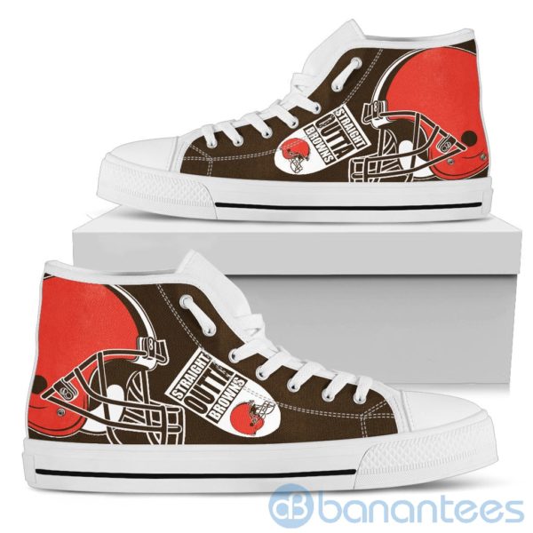 Straight Outta Fans Cleveland Browns High Top Shoes Product Photo