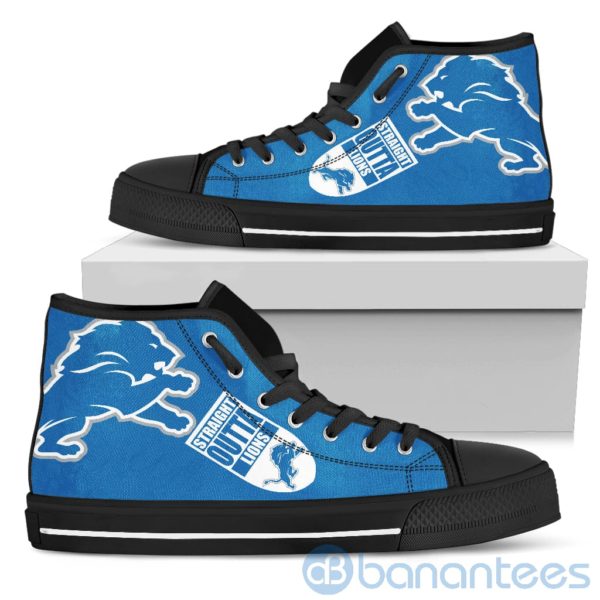 Straight Outta Fans Detroit Lions High Top Shoes Product Photo