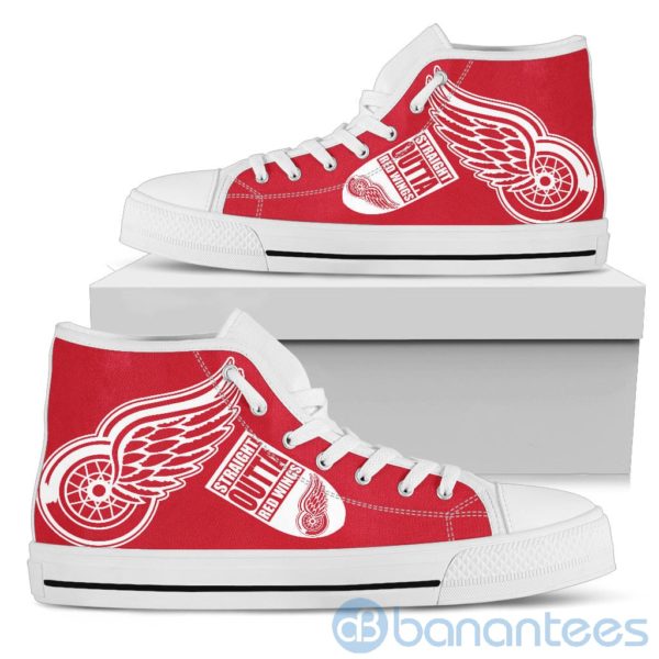 Straight Outta Fans Detroit Red Wings High Top Shoes Product Photo