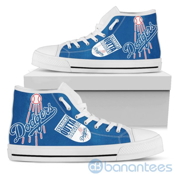 Straight Outta Fans Los Angeles Dodgers High Top Shoes Product Photo