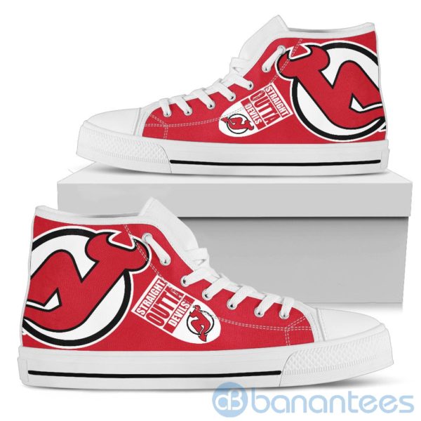 Straight Outta Fans New Jersey Devils High Top Shoes Product Photo