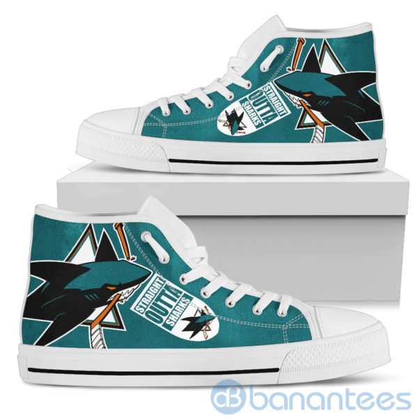 Straight Outta Fans San Jose Sharks High Top Shoes Product Photo