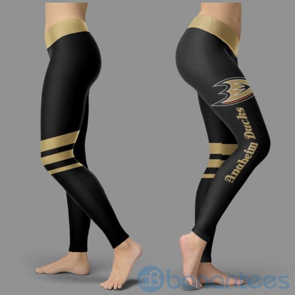 Striped Styple Anaheim Ducks Leggings For Women Product Photo