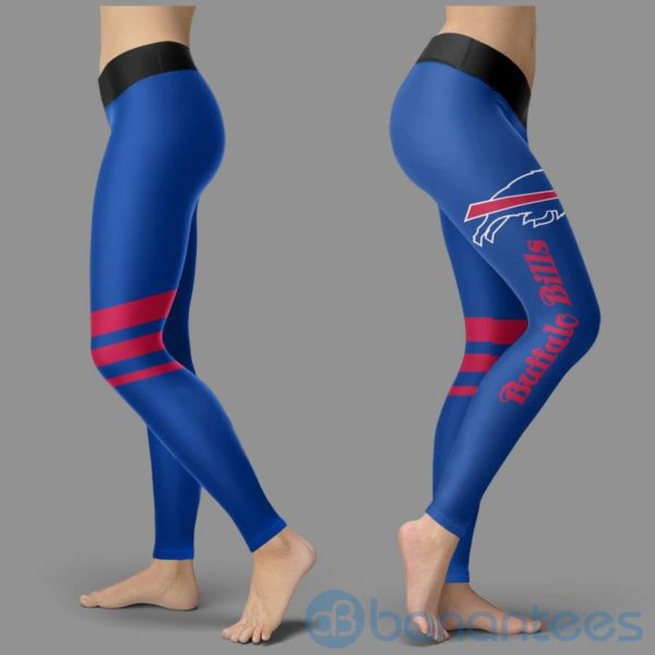 Striped Styple Buffalo Bills Leggings For Women Product Photo