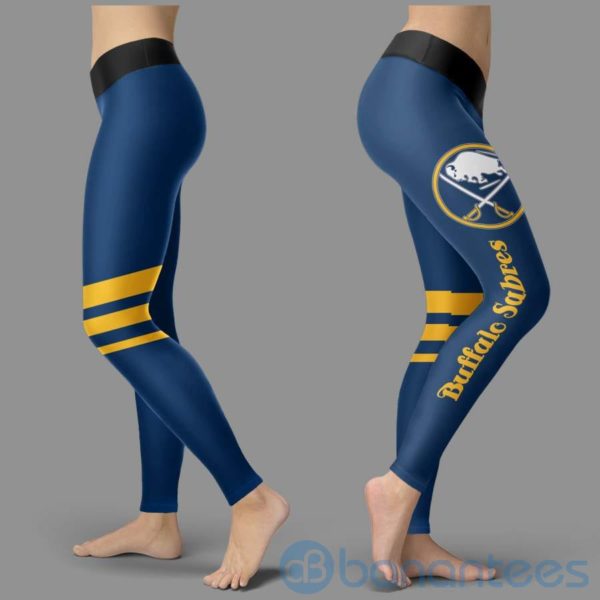 Striped Styple Buffalo Sabres Leggings For Women Product Photo