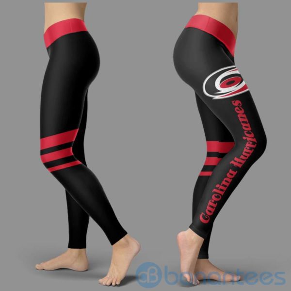 Striped Styple Carolina Hurricanes Leggings For Women Product Photo